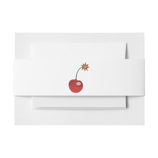 Glitzer Cherry Bomb Einladungsbanderole (Vorderseite Beispiel)