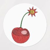 Glitzer Cherry Bomb Etiketten (Design 2)