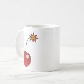 Glitzer Cherry Bomb Kaffeetasse (Vorderseite Links)