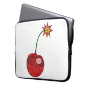 Glitzer Cherry Bomb Laptopschutzhülle (Vorderseite Links)