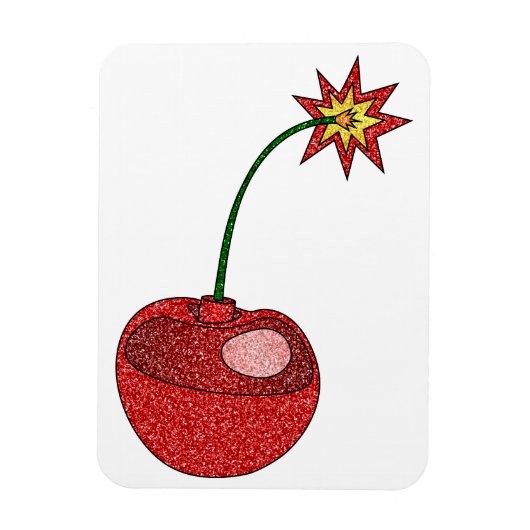 Glitzer Cherry Bomb Magnet (Vertikal)