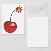 Glitzer Cherry Bomb Mitteilungskarte (Vorne/Hinten)