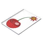 Glitzer Cherry Bomb Notizblock (Linke Seite)