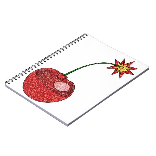 Glitzer Cherry Bomb Notizblock (Linke Seite)