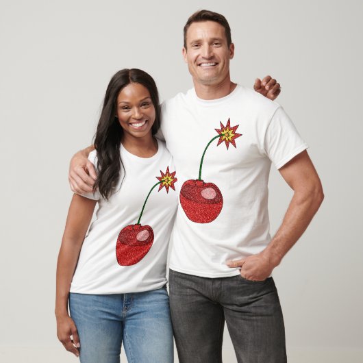 Glitzer Cherry Bomb T-Shirt (Unisex)