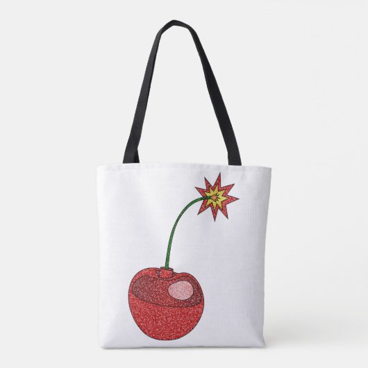 Glitzer Cherry Bomb Tasche (Rückseite)