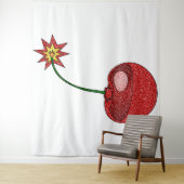 Glitzer Cherry Bomb Wandteppich (Beispiel)