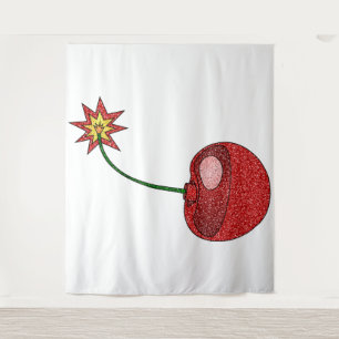 Glitzer Cherry Bomb Wandteppich