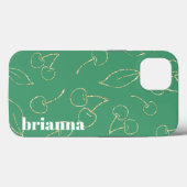 Glitzer Cherry Green Case-Mate iPhone Case (Rückseite (Horizontal))