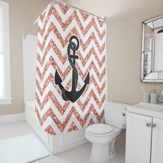 Glitzer Chevrons Duschvorhang (Beispiel)