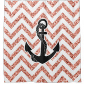 Glitzer Chevrons Duschvorhang (Vorderseite)