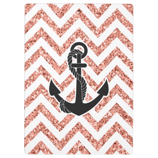 Glitzer Chevrons Klemmbrett (Rückseite)