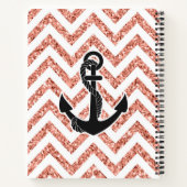 Glitzer Chevrons Notizblock (Rückseite)