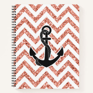 Glitzer Chevrons Notizblock