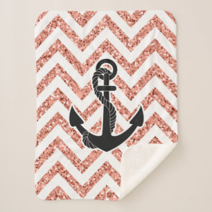 Glitzer Chevrons Sherpadecke