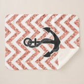 Glitzer Chevrons Sherpadecke (Vorderseite (Horizontal))