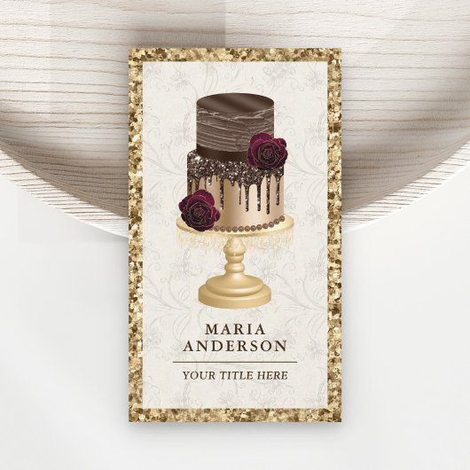 Glitzer Chocolate Cake Konditorei Koch Bäckerei Visitenkarte