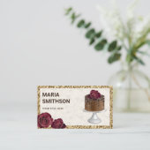 Glitzer Chocolate Cake Konditorei Koch Bäckerei Visitenkarte (Stehend Vorderseite)