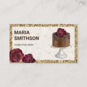 Glitzer Chocolate Cake Konditorei Koch Bäckerei Visitenkarte (Vorderseite)