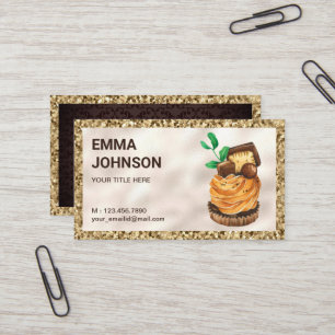 Glitzer Chocolate Tee Konditorei Koch Bäckerei Visitenkarte