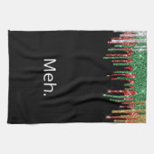 Glitzer Christmas Funny Geschirrtuch (Horizontal)