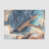 Glitzer Cinderella Gown & Glass Slipper Decoupage Seidenpapier (Vorderseite)