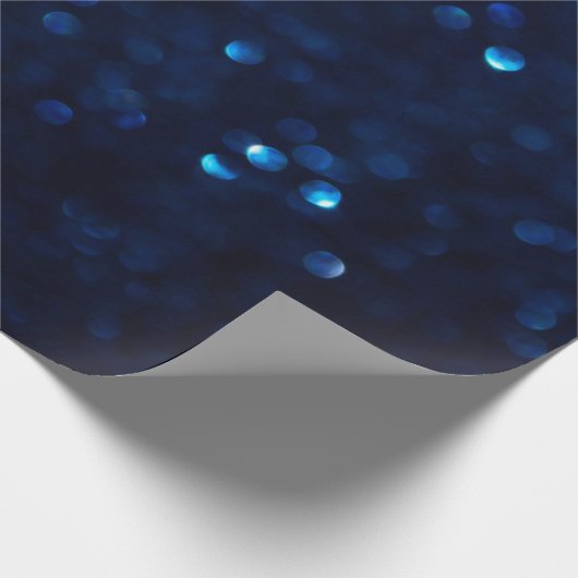 Glitzer Classic Blue Light Geschenkpapier (Ecke)