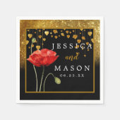 Glitzer Classy Wedding Cocktail Napkins Serviette (Vorderseite)