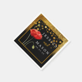 Glitzer Classy Wedding Cocktail Napkins Serviette (Ecke)