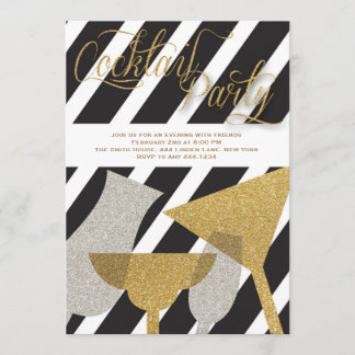 Glitzer Cocktail Party Einladungen