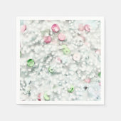 Glitzer-Cocktailservietten - Weiß Serviette (Vorderseite)