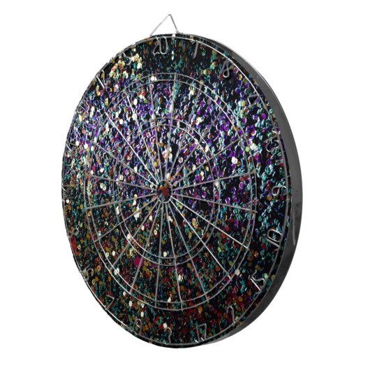 Glitzer Comet & Stars Dartscheibe (Vorderseite rechts)