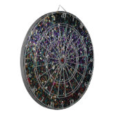 Glitzer Comet & Stars Dartscheibe (Vorderseite Links)