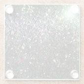 Glitzer Comet & Stars Glasuntersetzer (Rückseite)