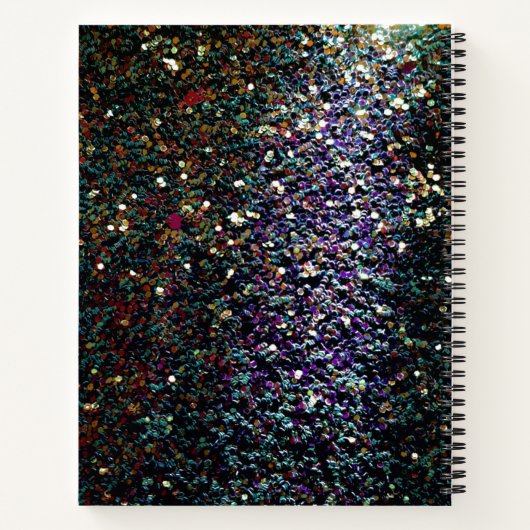 Glitzer Comet & Stars Notizbuch (Rückseite)