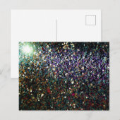 Glitzer Comet & Stars Postkarte (Vorne/Hinten)