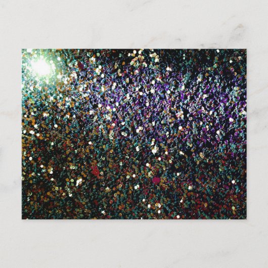 Glitzer Comet & Stars Postkarte (Vorderseite)