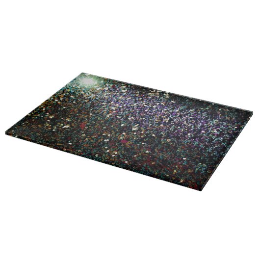 Glitzer Comet & Stars Schneidebrett (Ecke)