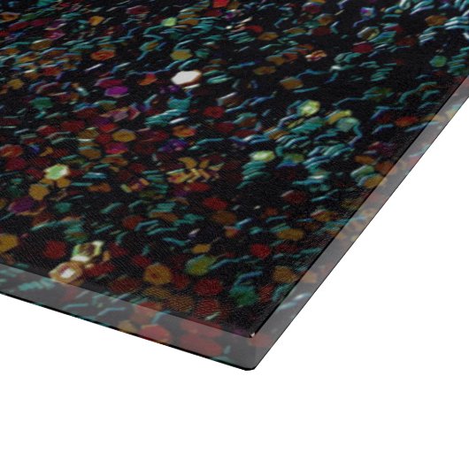 Glitzer Comet & Stars Schneidebrett (Ecke)