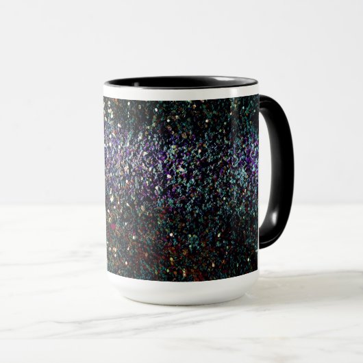 Glitzer Comet & Stars Tasse (VorderseiteRechts)