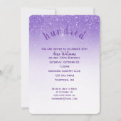 Glitzer Confetti 100. Geburtstagsparty Einladung (Vorderseite)