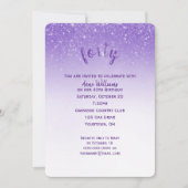 Glitzer Confetti 40. Geburtstag Party Einladung (Vorderseite)