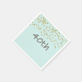 Glitzer Confetti 40. Serviette (Ecke)