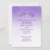 Glitzer Confetti 70. Geburtstagsparty Einladung (Vorderseite)