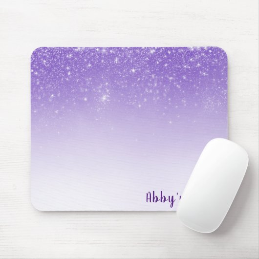 Glitzer Confetti auf Lila Mousepad (Mit Mouse)