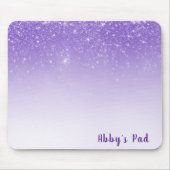 Glitzer Confetti auf Lila Mousepad (Vorne)