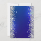 Glitzer Confetti Balloons Navy Blue 30. Geburtstag Einladung (Rückseite)