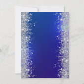 Glitzer Confetti Balloons Navy Blue 60. Geburtstag Einladung (Rückseite)