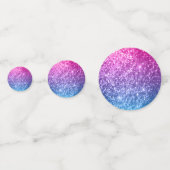 Glitzer Confetti, blau und rosa Konfetti (Rückseiten)