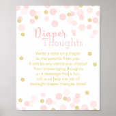 Glitzer Confetti "Diaper Gedanken" Poster (Vorne)